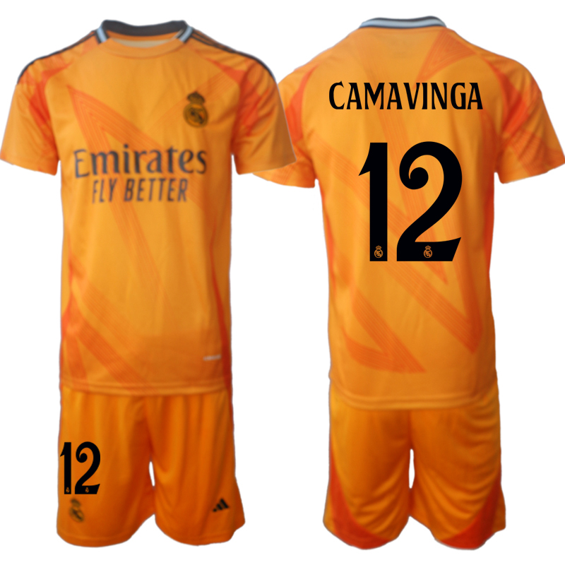 Men 2024-2025 Club Real Madrid away orange 12 Soccer Jersey